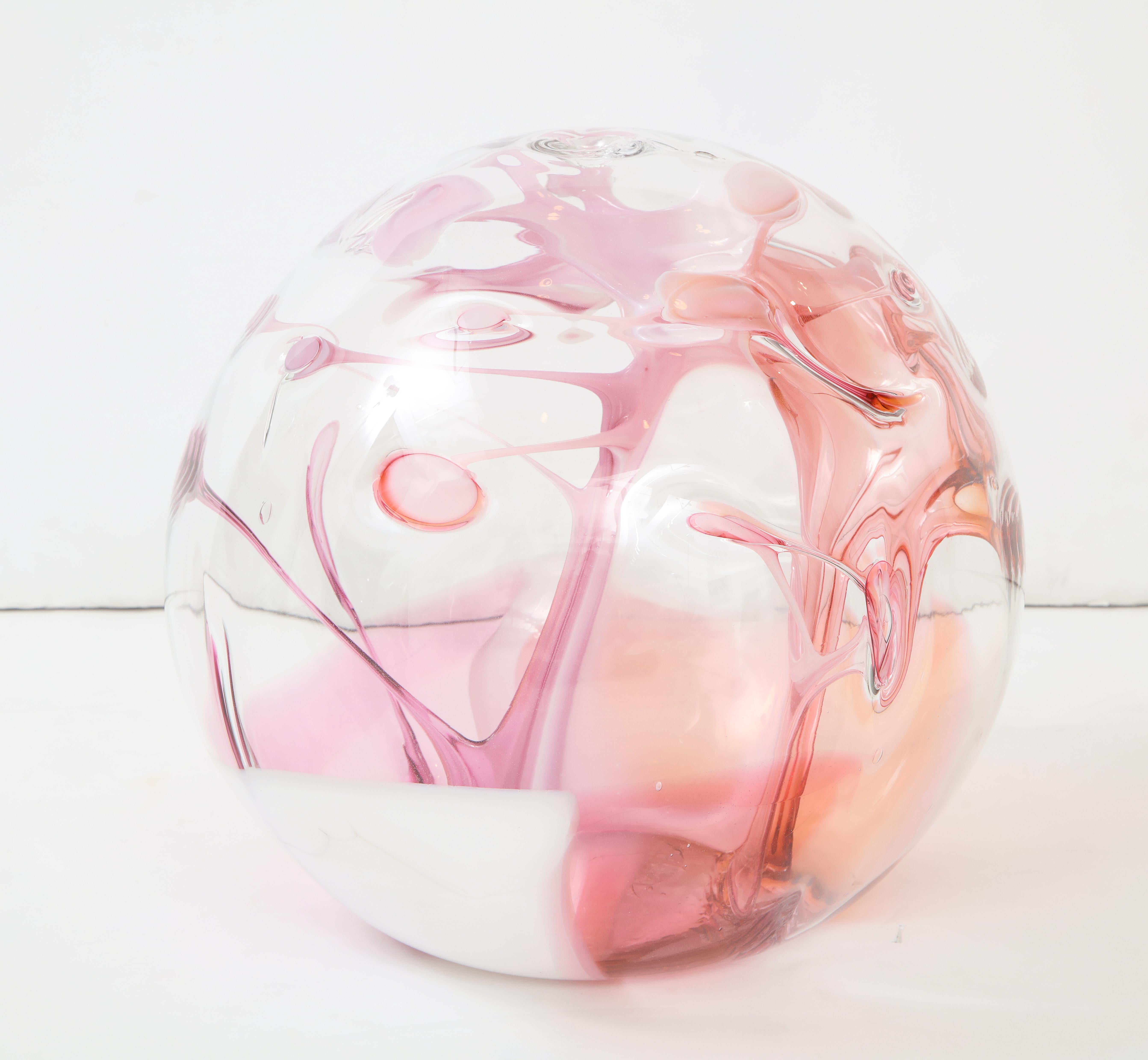 Extra Large Peter Bramhall Glass Orb Sculpture 1