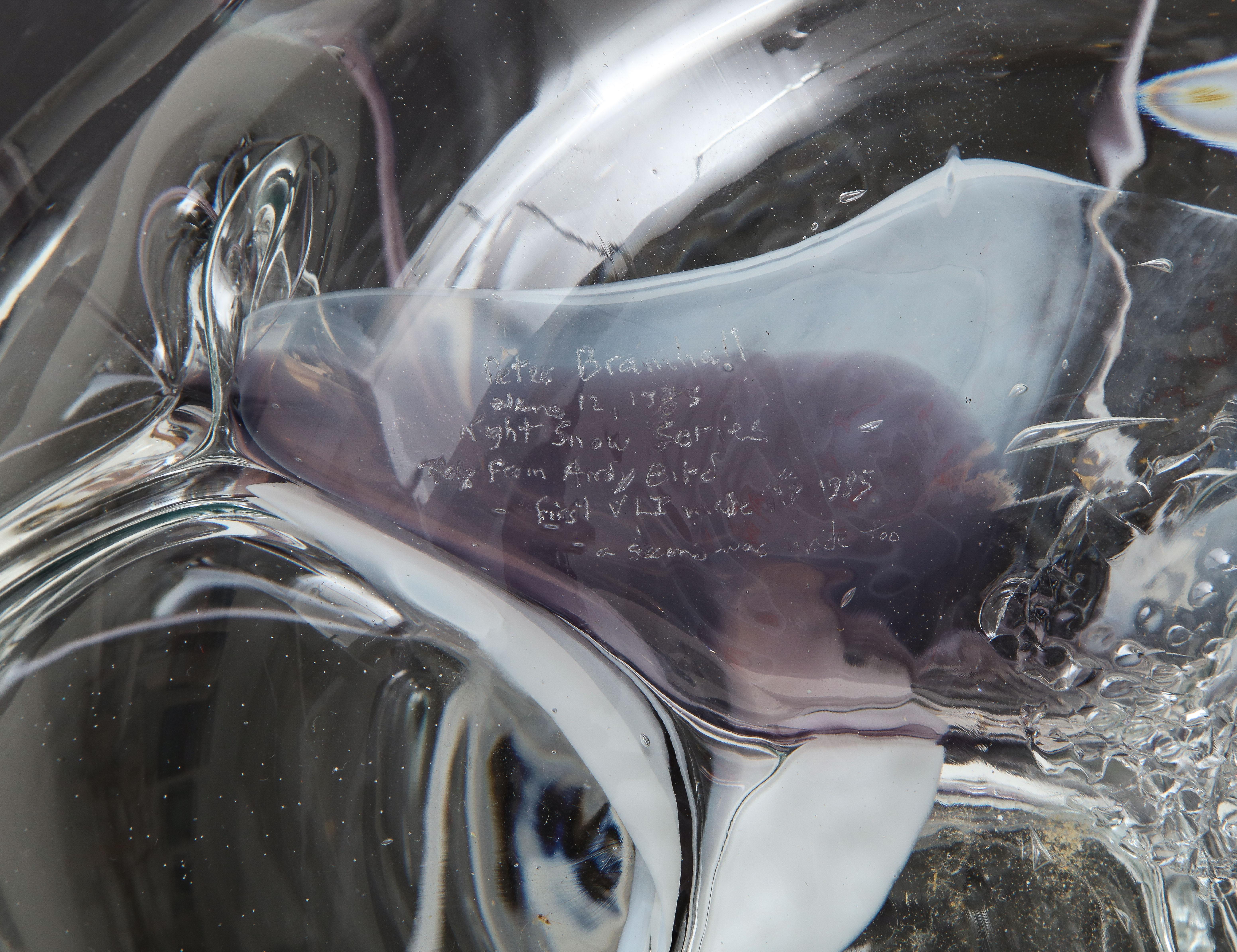 XL Peter Bramhall Glass Sculpture. For Sale 5