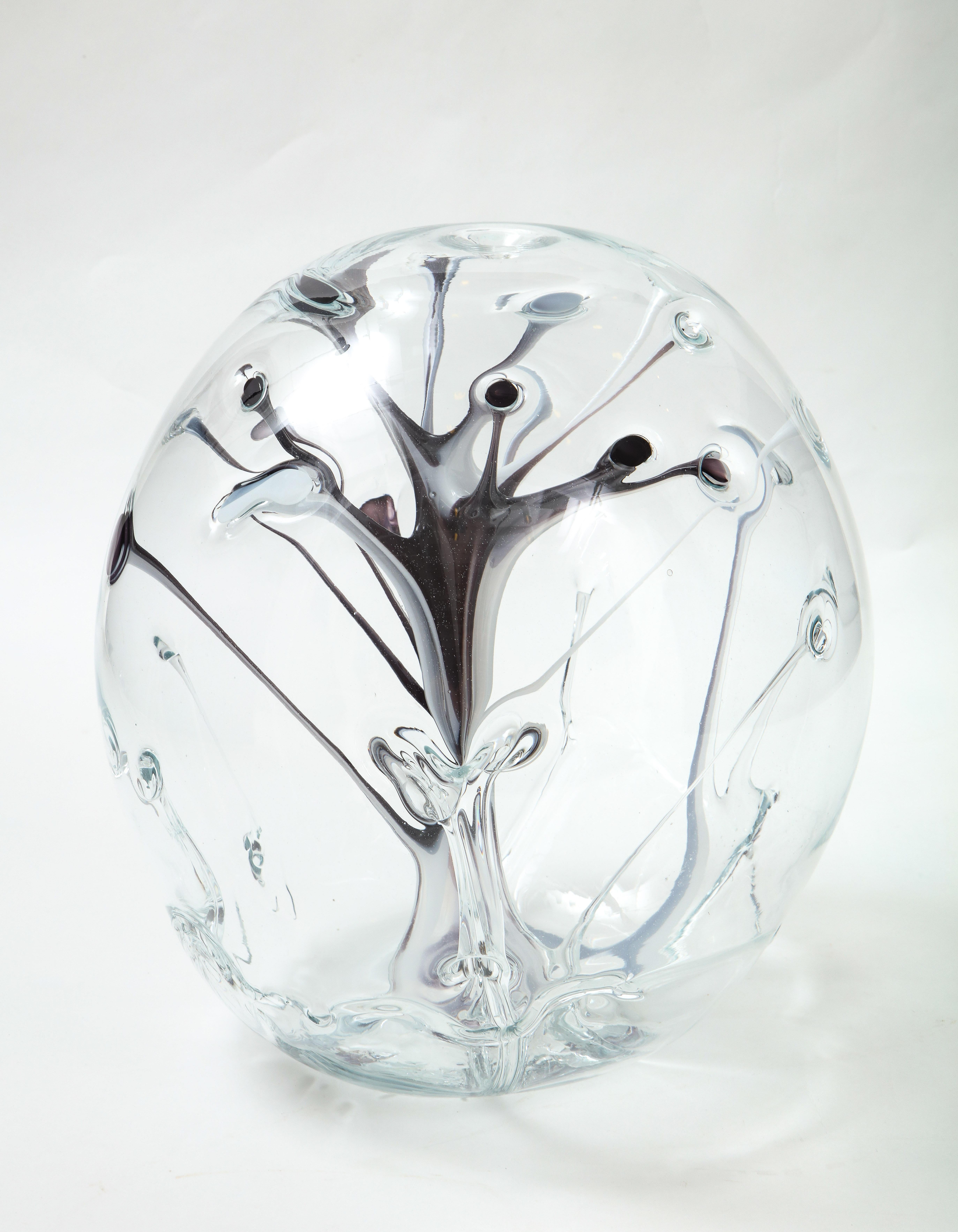 Modern XL Peter Bramhall Glass Sculpture. For Sale