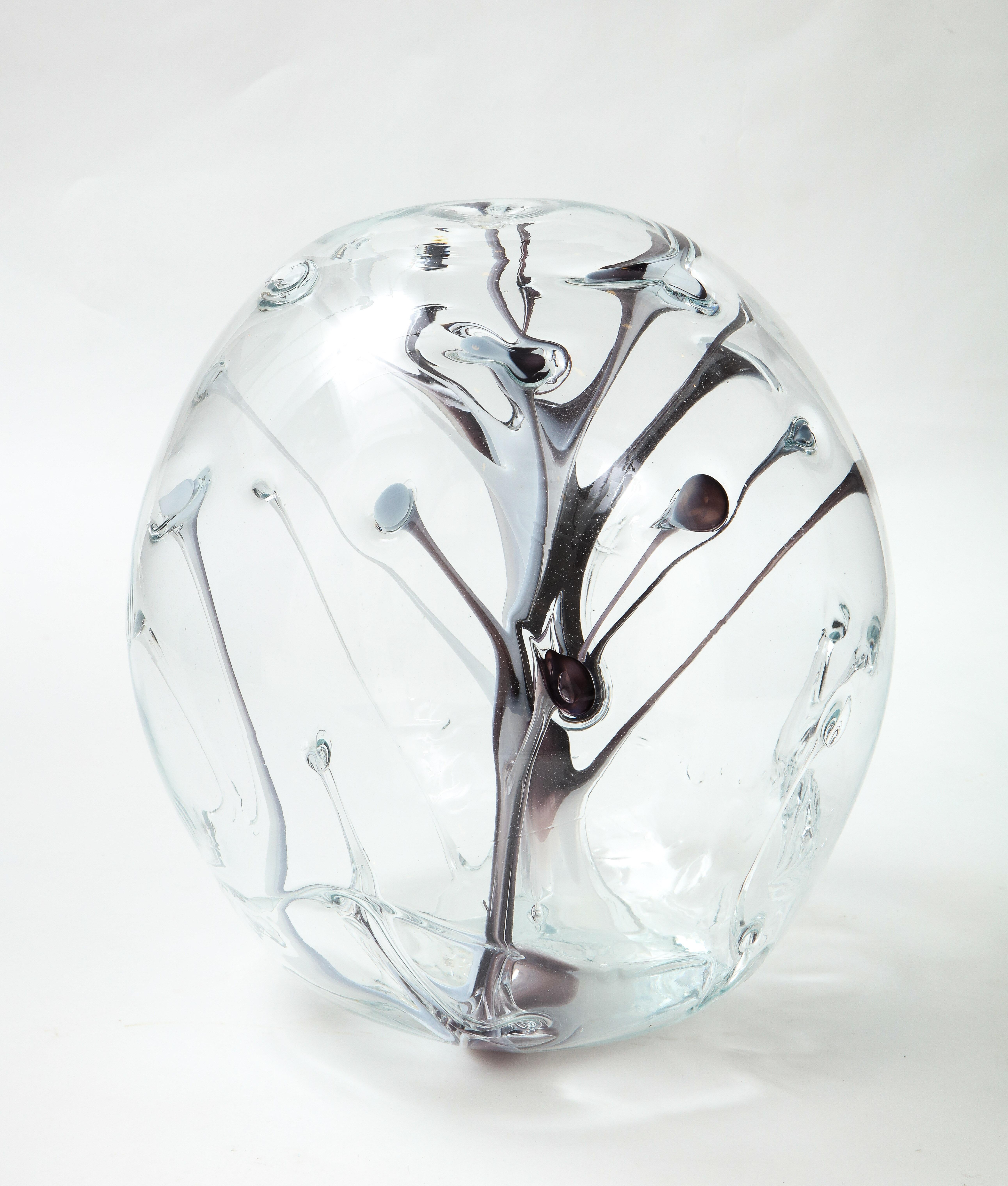 American XL Peter Bramhall Glass Sculpture. For Sale