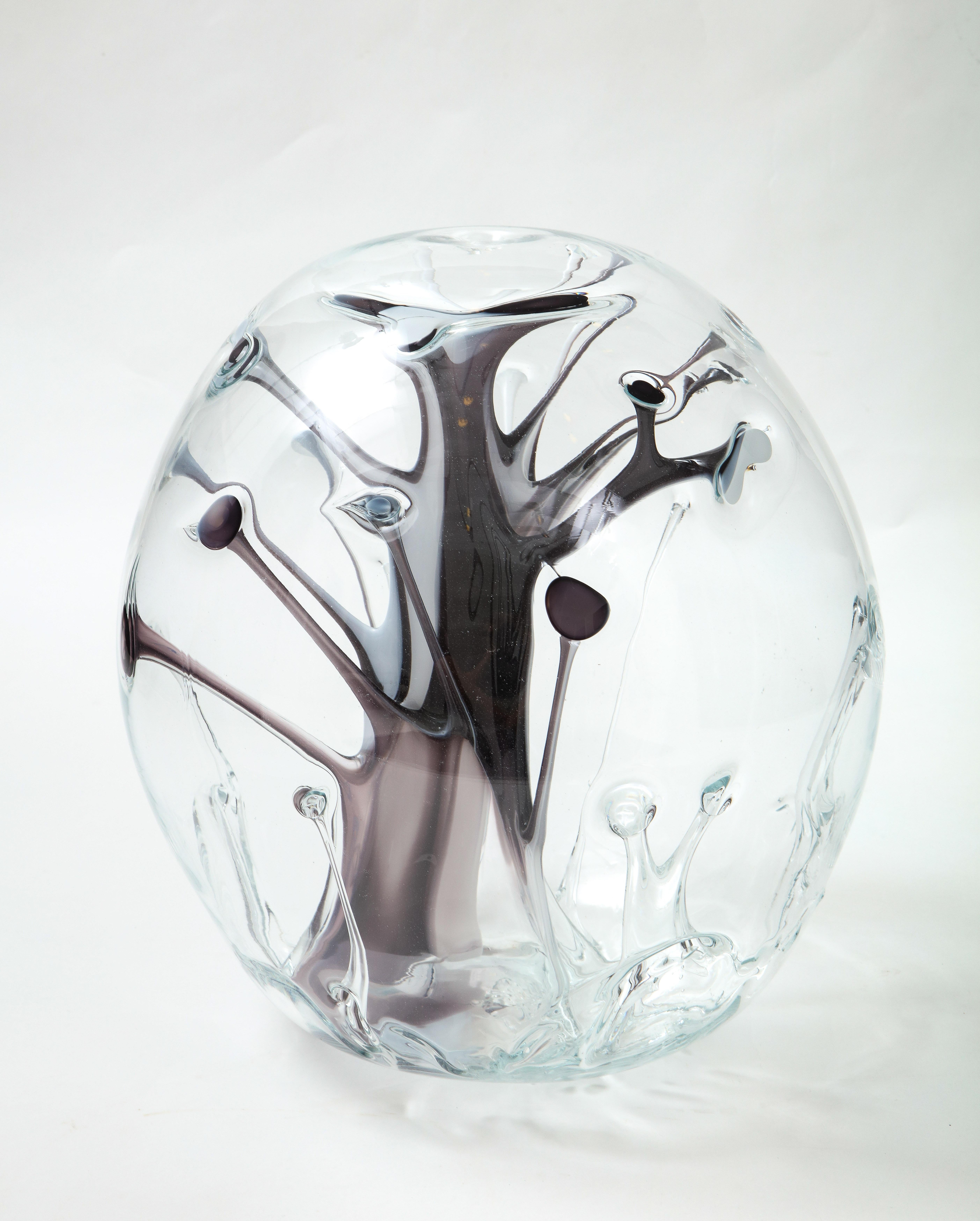 XL Peter Bramhall Glass Sculpture. For Sale 1