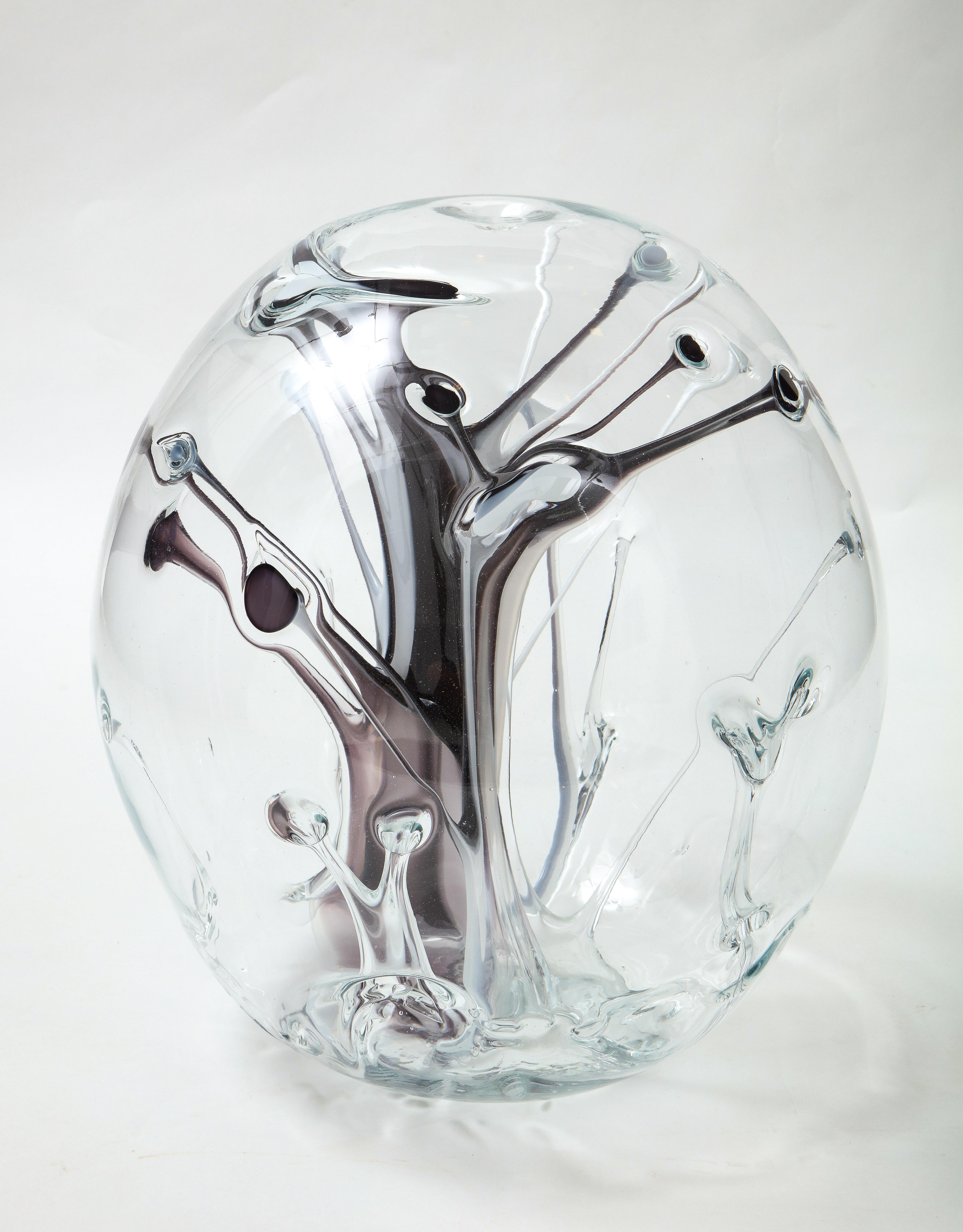XL Peter Bramhall Glass Sculpture. For Sale 2