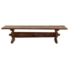 Antique XL Pine Bockbord Dining Table From Sweden, Circa 1780