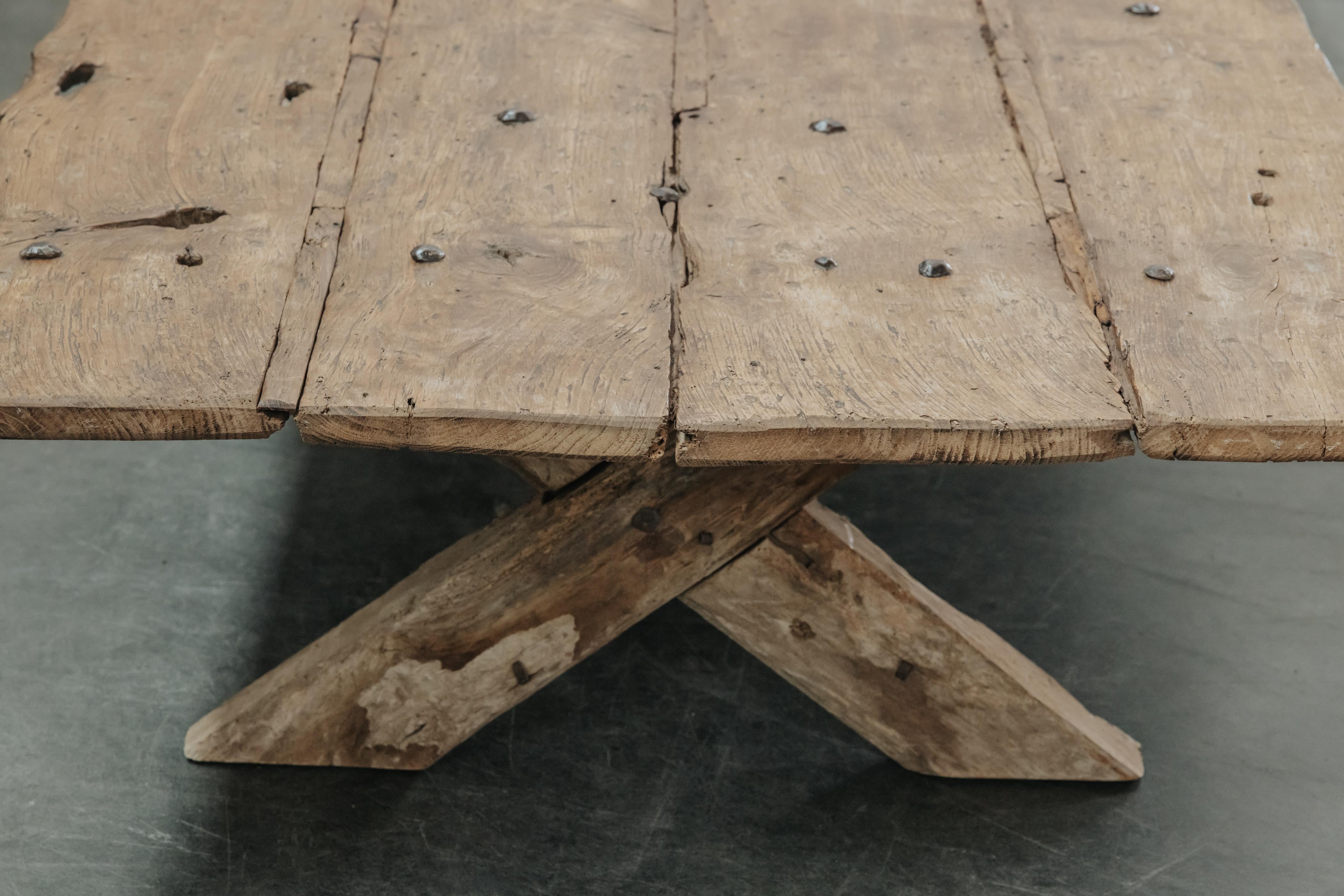 Early 19th Century XL Pine Coffee Table From France, Circa 1800 For Sale
