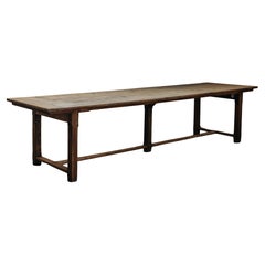 XL Pine Dining Table From France, Circa 1900