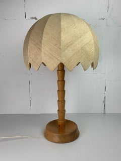 Lampe champignon de table XL en pin palmier par Temde Suisse, 1970