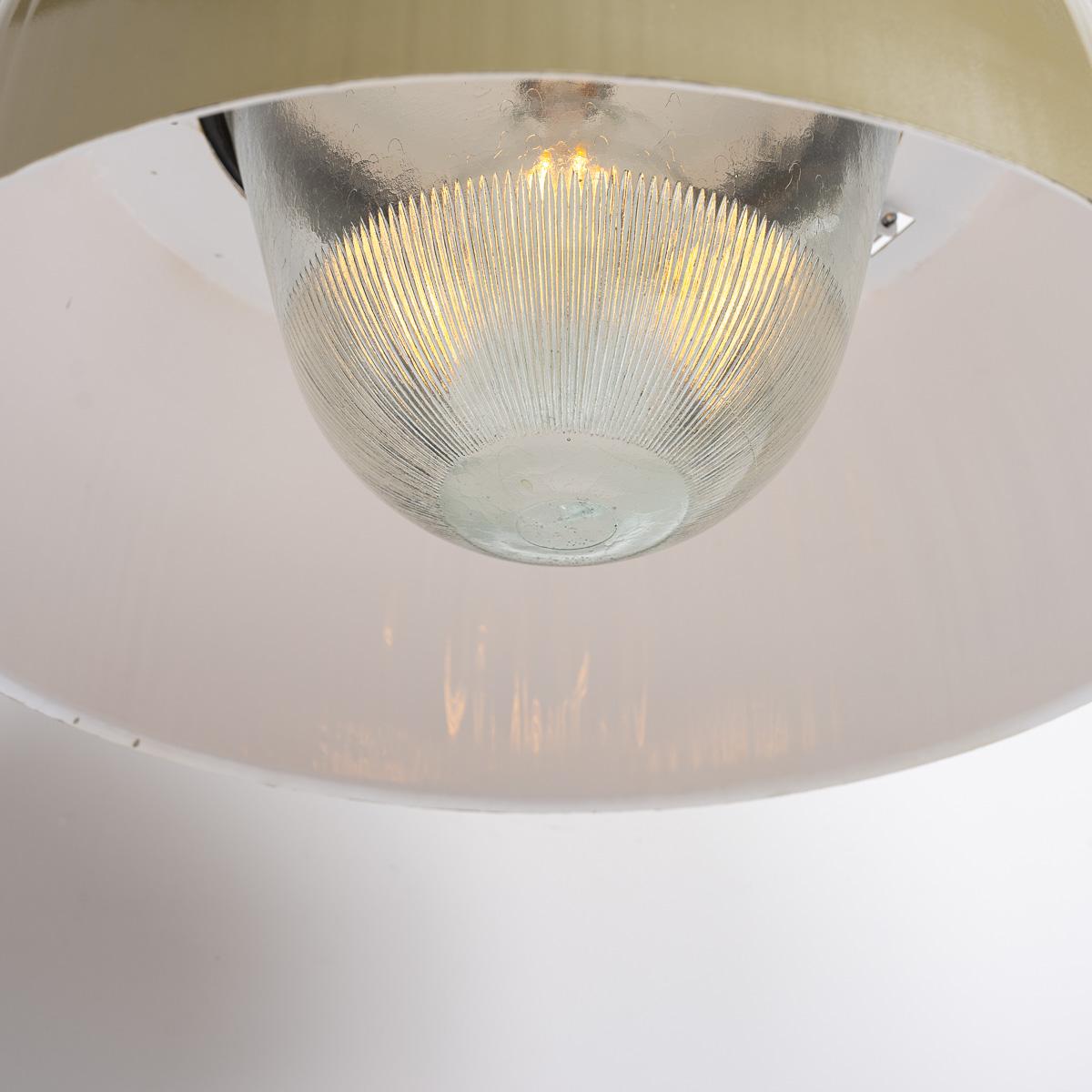 Xl Polish Factory Lights mit prismatischem Glas - Olivgrün / Polierter Stahl im Angebot 4