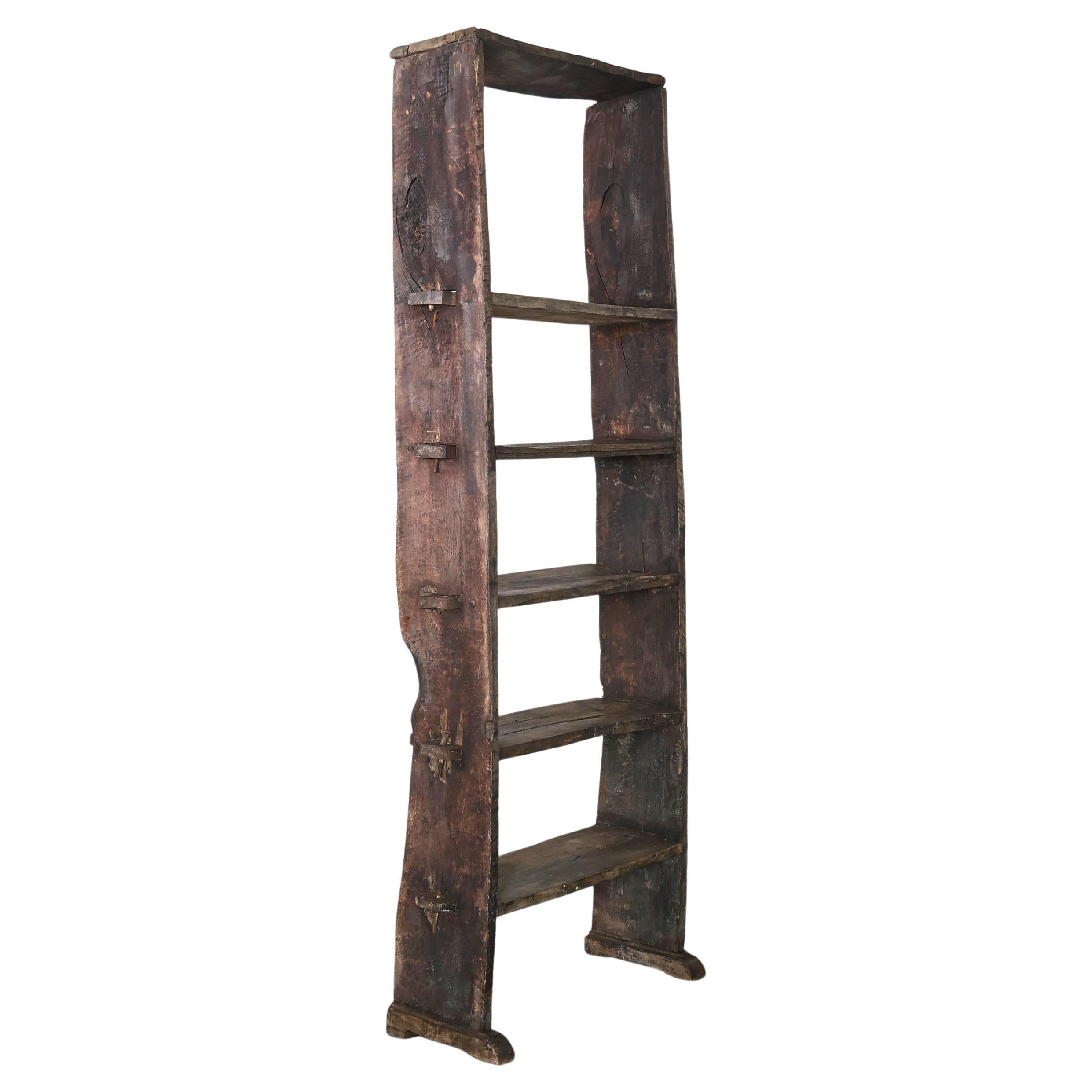 XL Primitive 18th C. Navarran Mountain Shelves Wabi Wabi