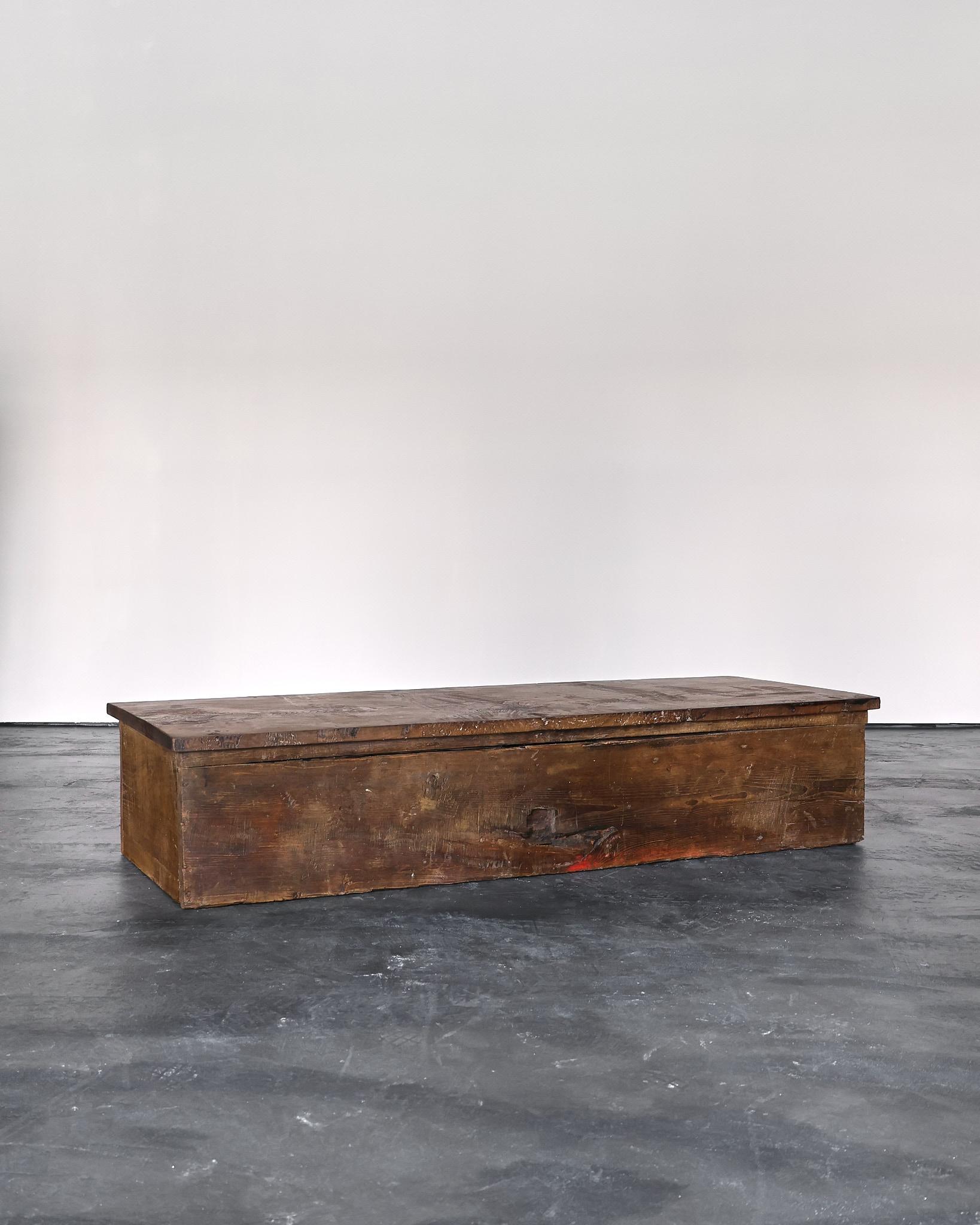 An XL northern Portuguese coffee table in heavily patinated chestnut.

Single piece top.

Complimentary worldwide shipping.

