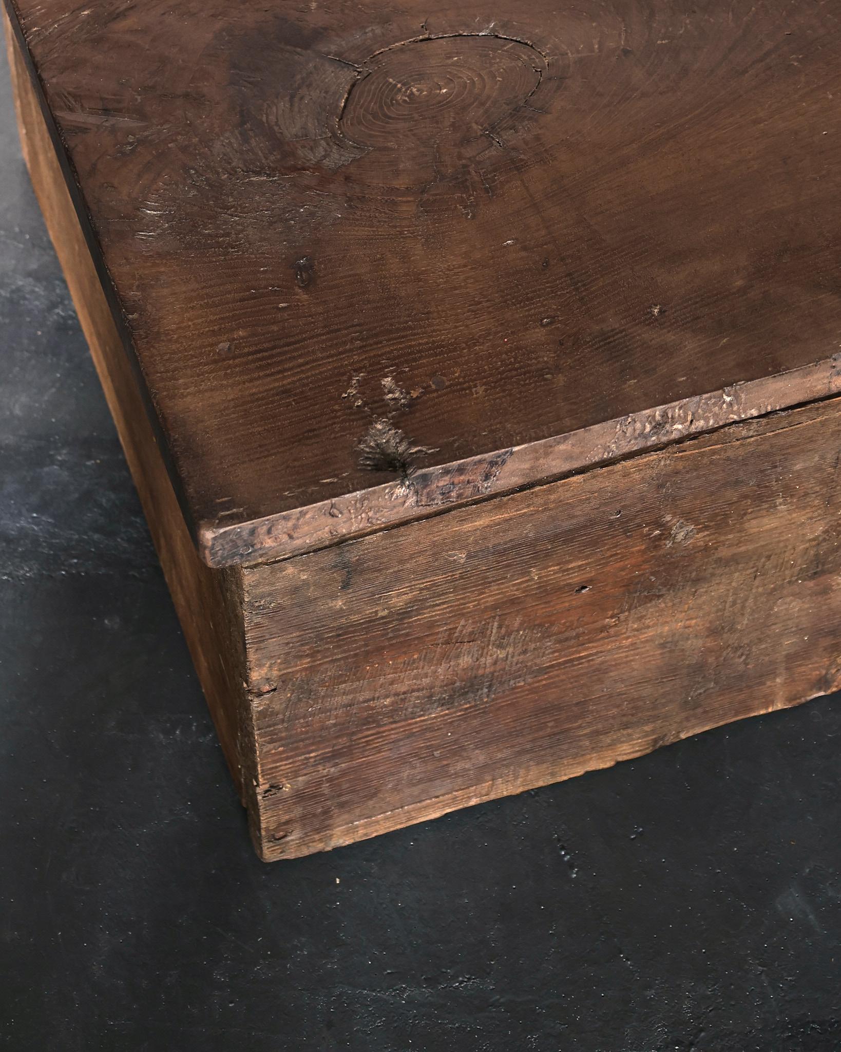Chestnut XL Primitive 18th C. Portuguese Coffee Table