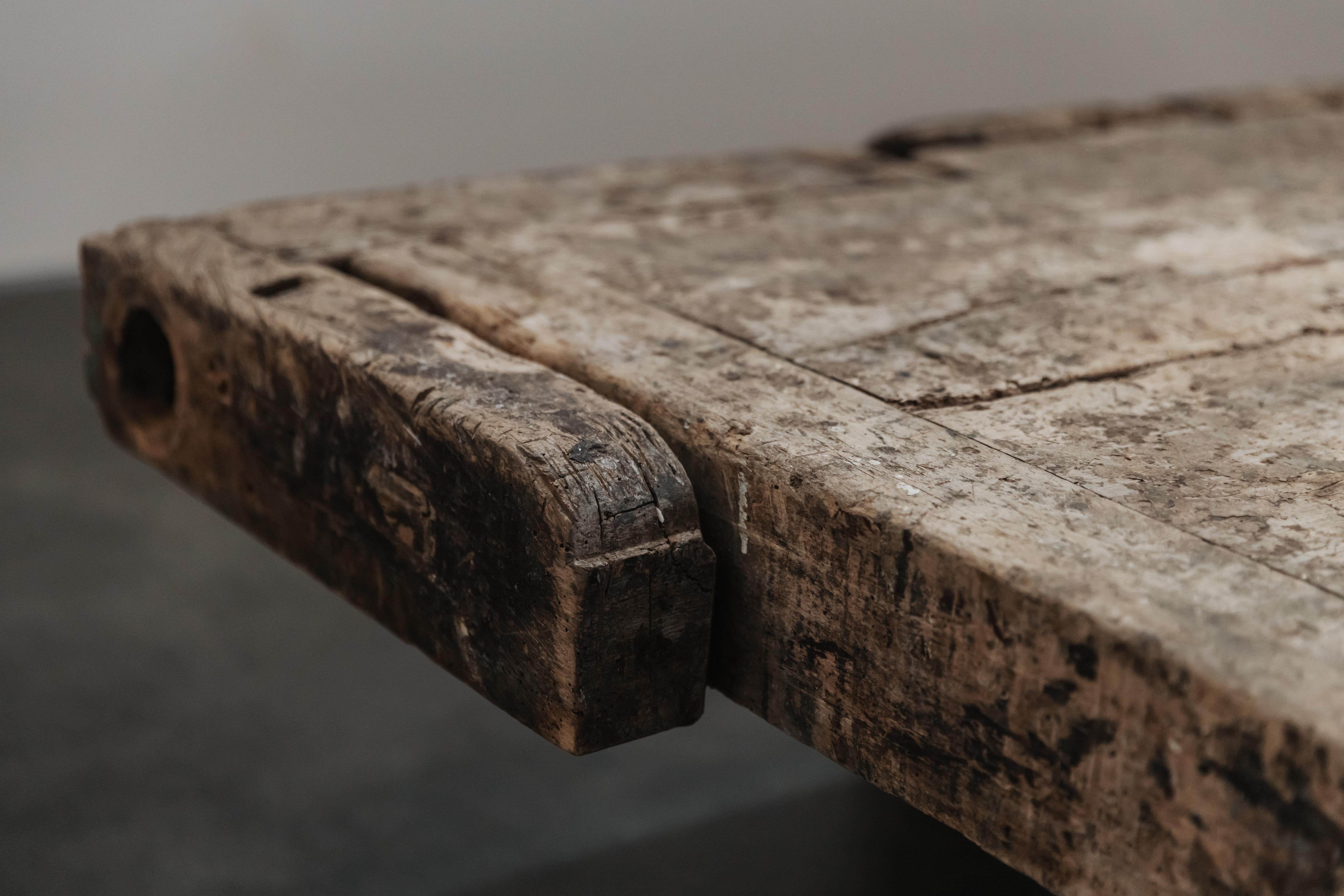 Early 20th Century XL Primitive Coffee Table From France, Circa 1900 For Sale