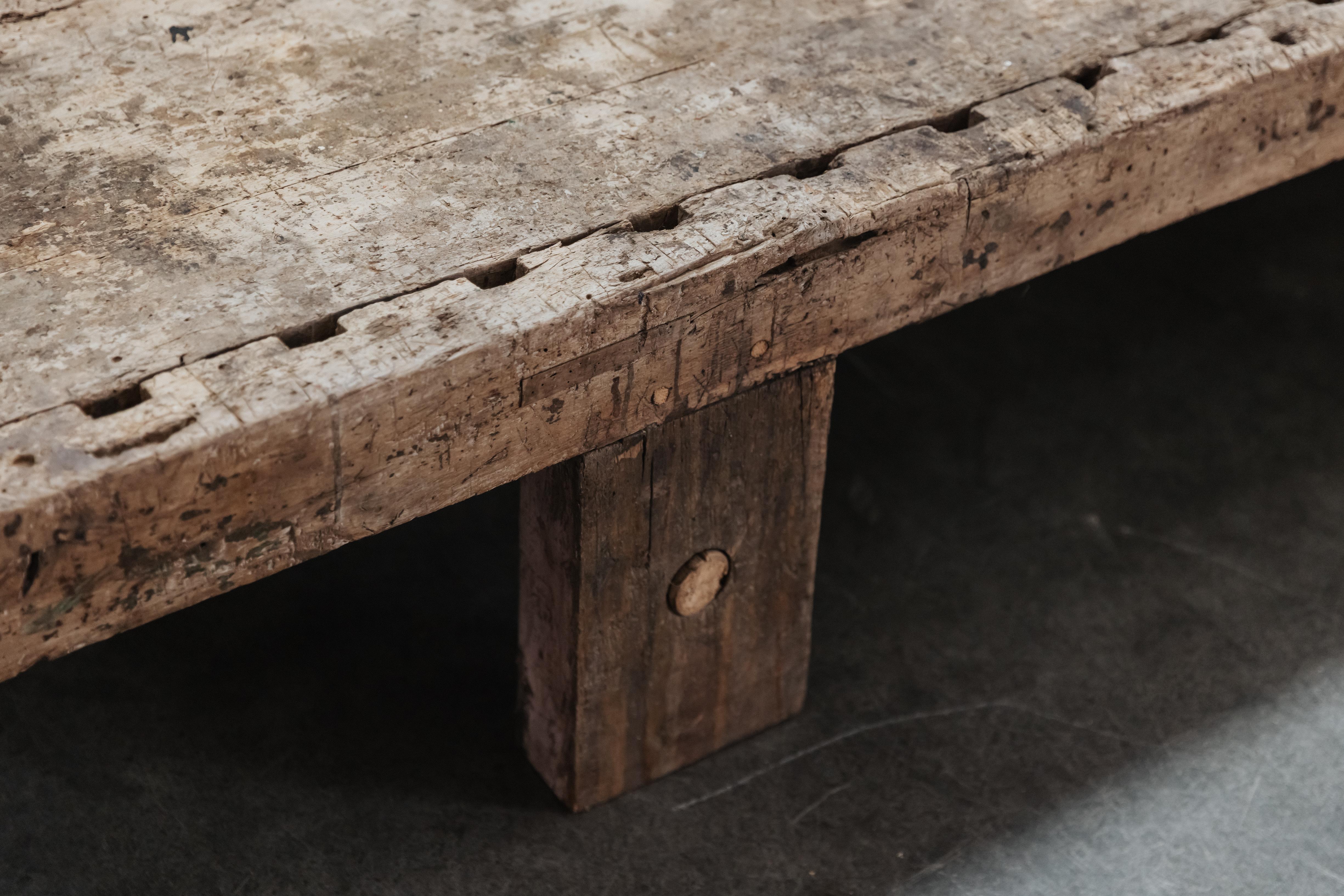 XL Primitive Coffee Table From France, Circa 1900 For Sale 1
