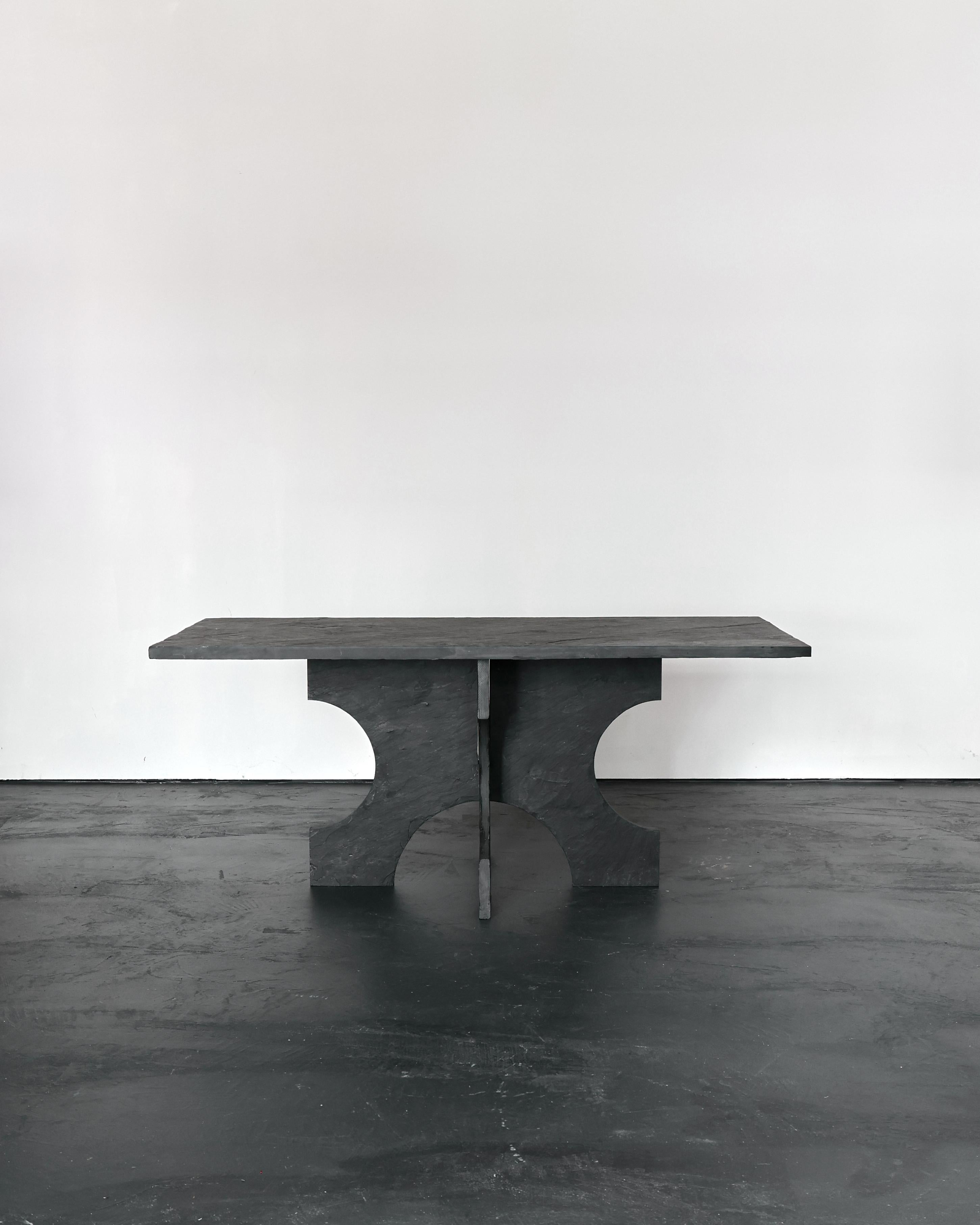 XL Tavolo primitivo francese in ardesia Riven in vendita 8