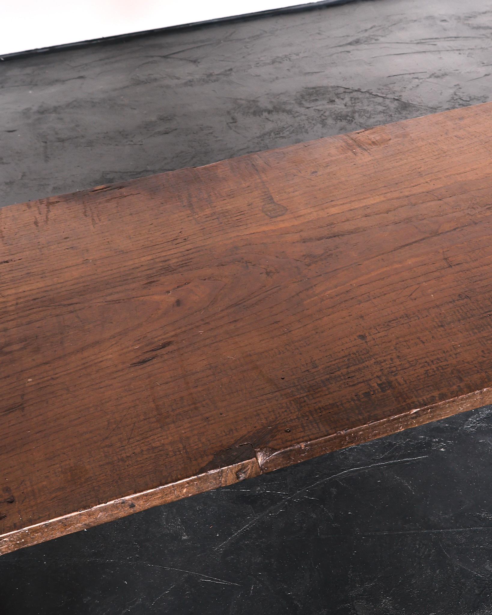 XL Primitive Low Table In 18th C. Portuguese Chestnut Wabi Sabi For Sale 6