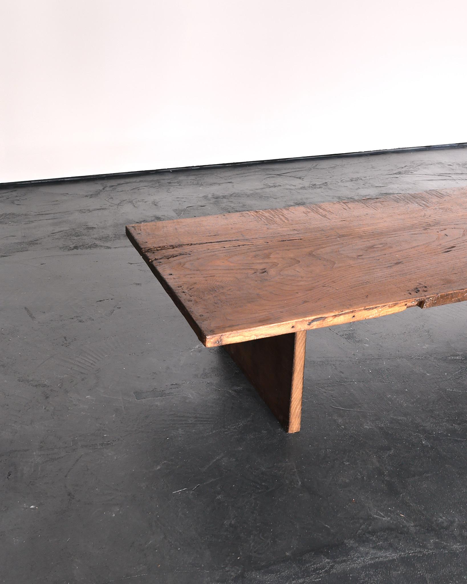 XL Primitive Low Table In 18th C. Portuguese Chestnut Wabi Sabi For Sale 8