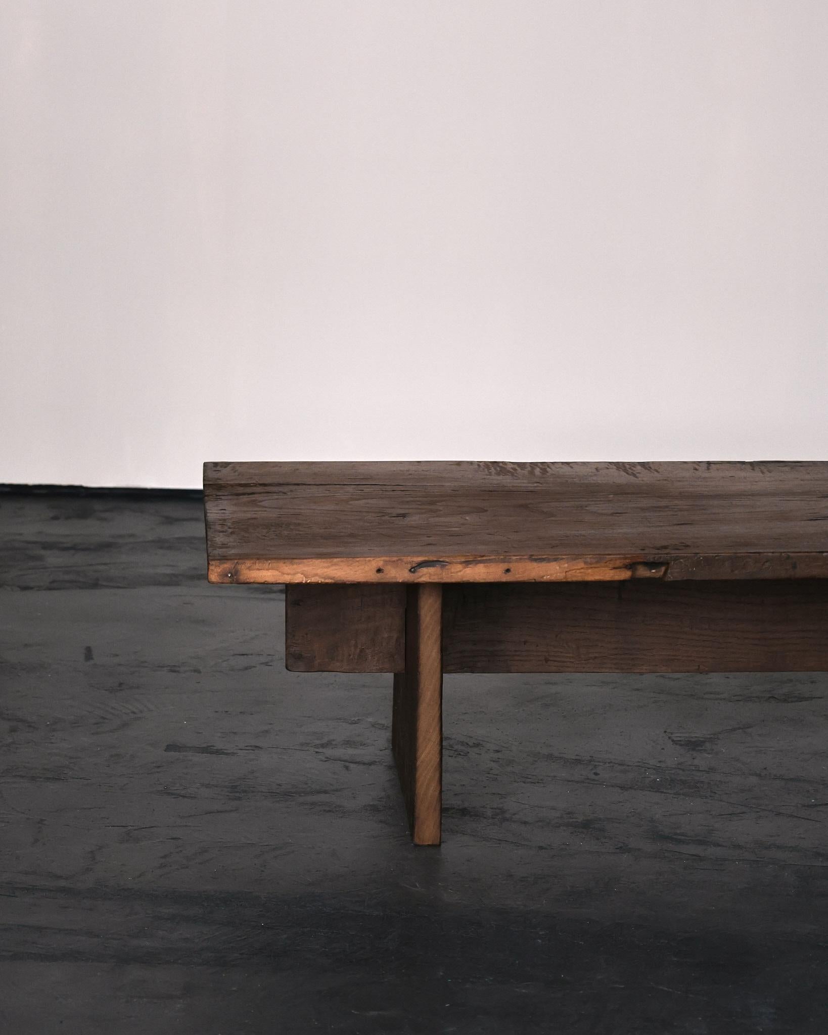 XL Primitive Low Table In 18th C. Portuguese Chestnut Wabi Sabi For Sale 2