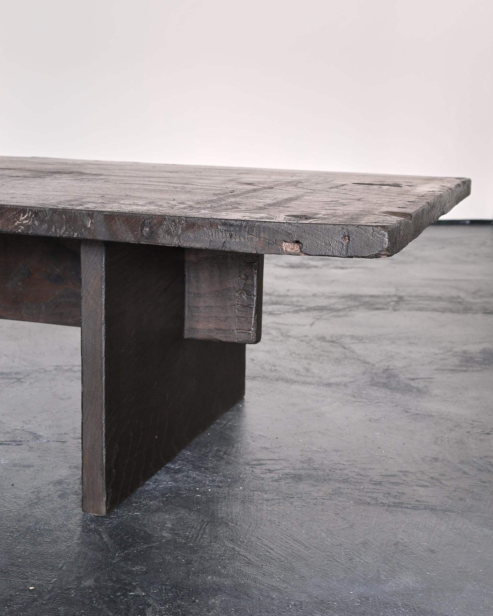 XL Primitive Low Table In Dark 18th C. Portuguese Chestnut 6