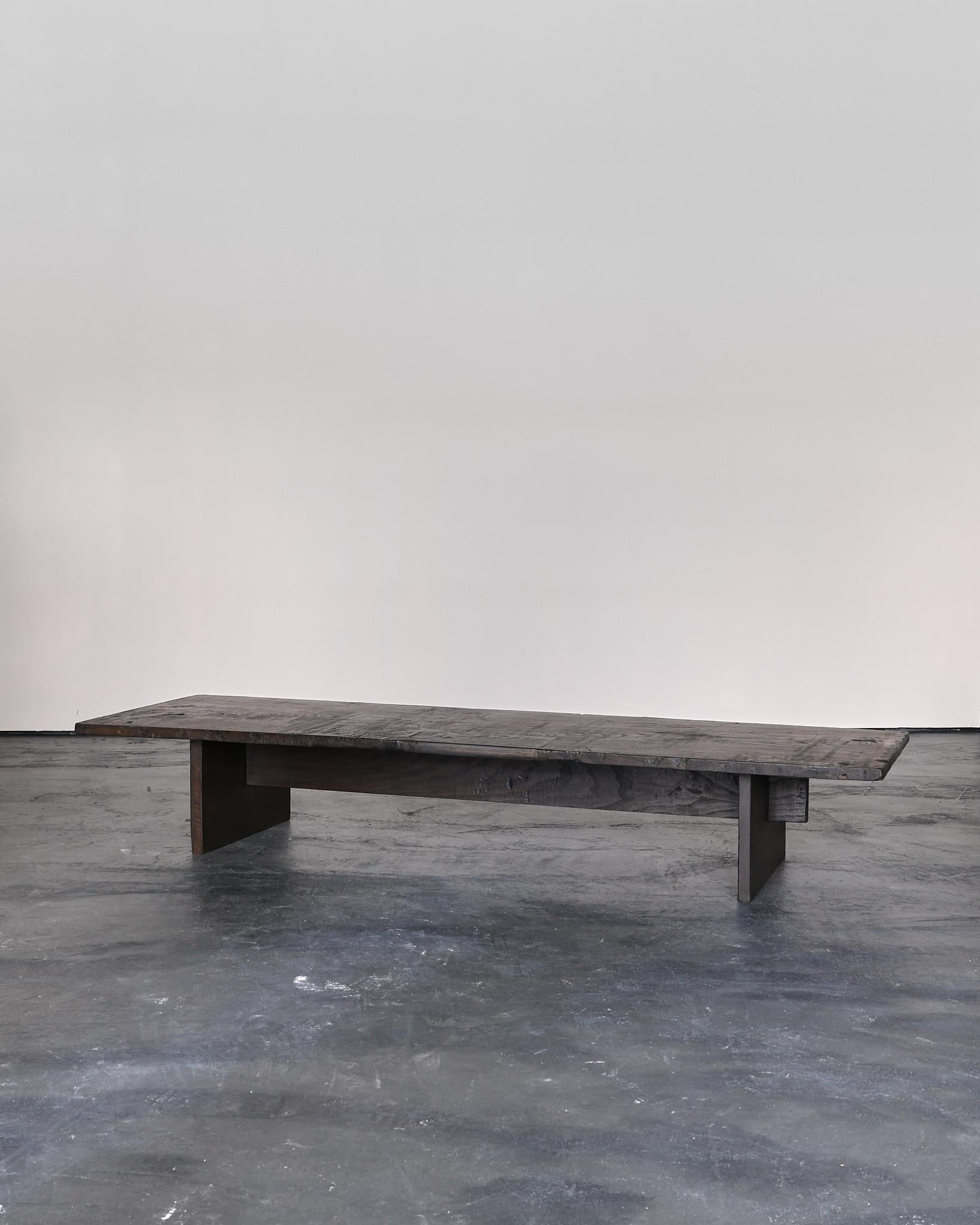 XL Primitive Low Table In Dark 18th C. Portuguese Chestnut In Good Condition In London, GB