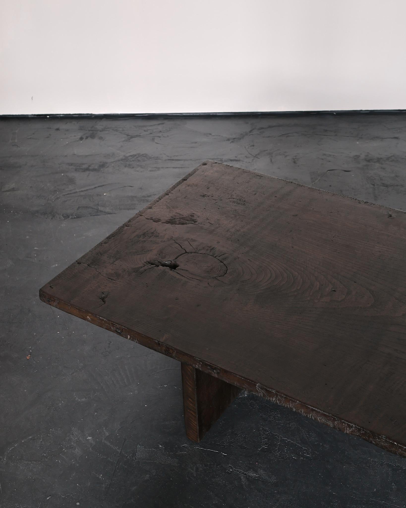 XL Primitive Low Table In Dark 18th C. Portuguese Chestnut 4