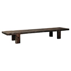 XL Mesa baja de roble primitiva procedente de Francia, circa 1940