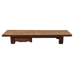 XL Primitive Pine Coffee Table From France, Circa 1900
