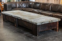 XL Primitive Stone Coffee Table From France, Circa 1850