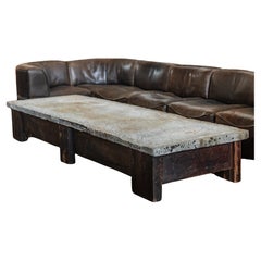 XL Primitive Stone Coffee Table From France, Circa 1850