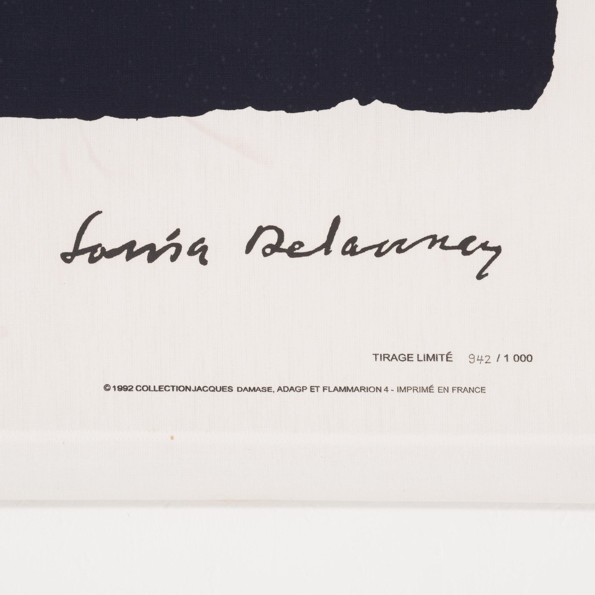 Extra großer Druck auf Leinwand von Sonia Delaunay von Jacques Damase, 1992 (Französisch) im Angebot