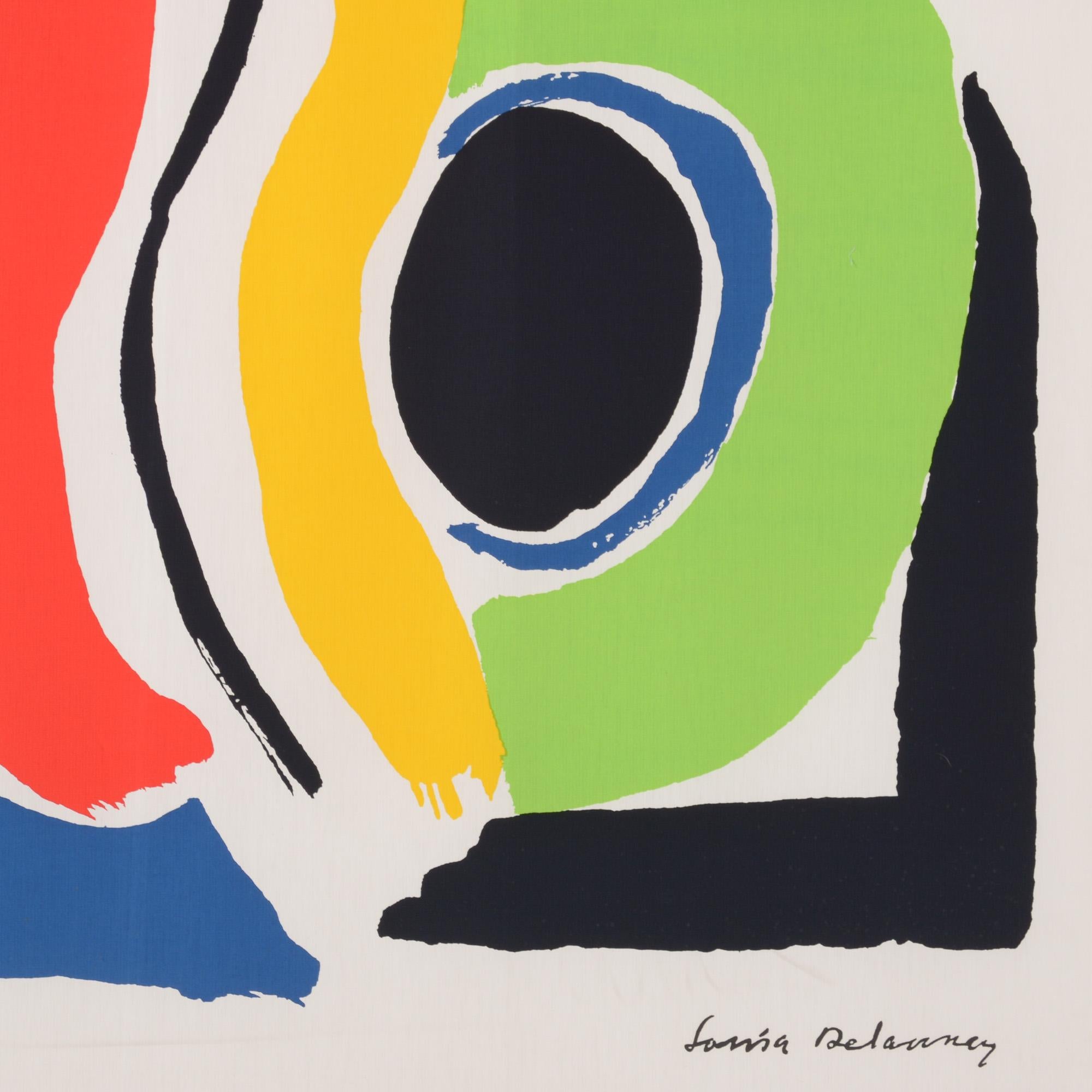 Mid-Century Modern Extra Large Print on Canvas of Sonia Delaunay by Jacques Damase, 1992 For Sale