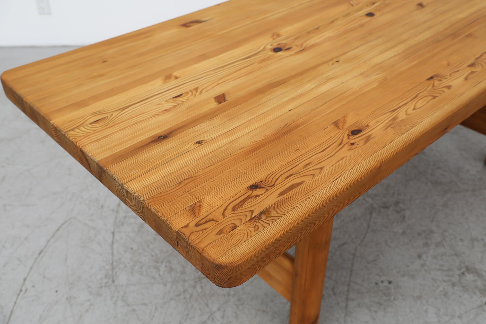 XL Hand Waxed Pine Dining Table by Rainer Daumiller for Hirtshals Savvaerk  For Sale 7