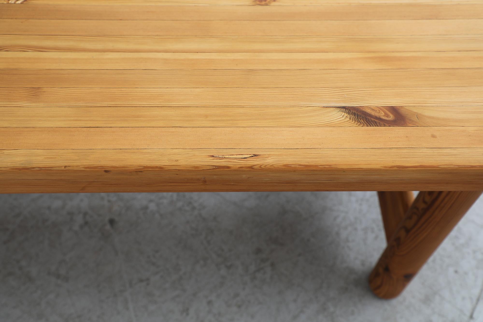 XL Hand Waxed Pine Dining Table by Rainer Daumiller for Hirtshals Savvaerk  For Sale 9
