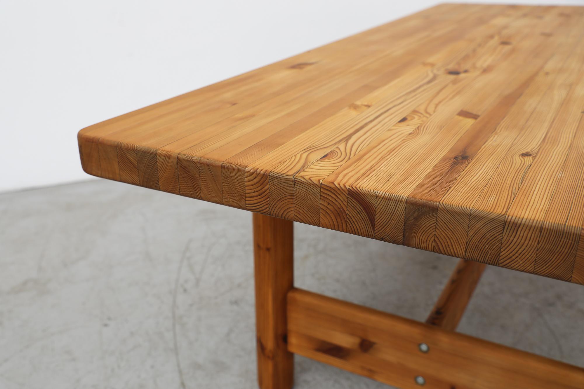 XL Hand Waxed Pine Dining Table by Rainer Daumiller for Hirtshals Savvaerk  For Sale 10