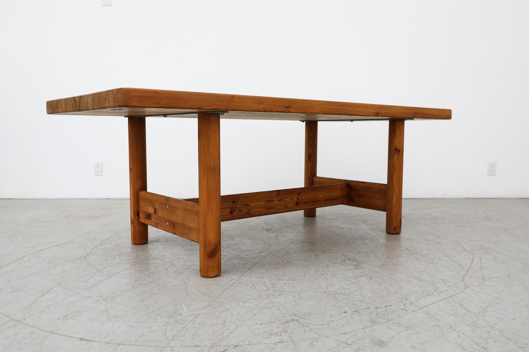XL Hand Waxed Pine Dining Table by Rainer Daumiller for Hirtshals Savvaerk  For Sale 2