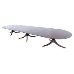 XL Regency Dining Table Pedestal Extending 22 Seater