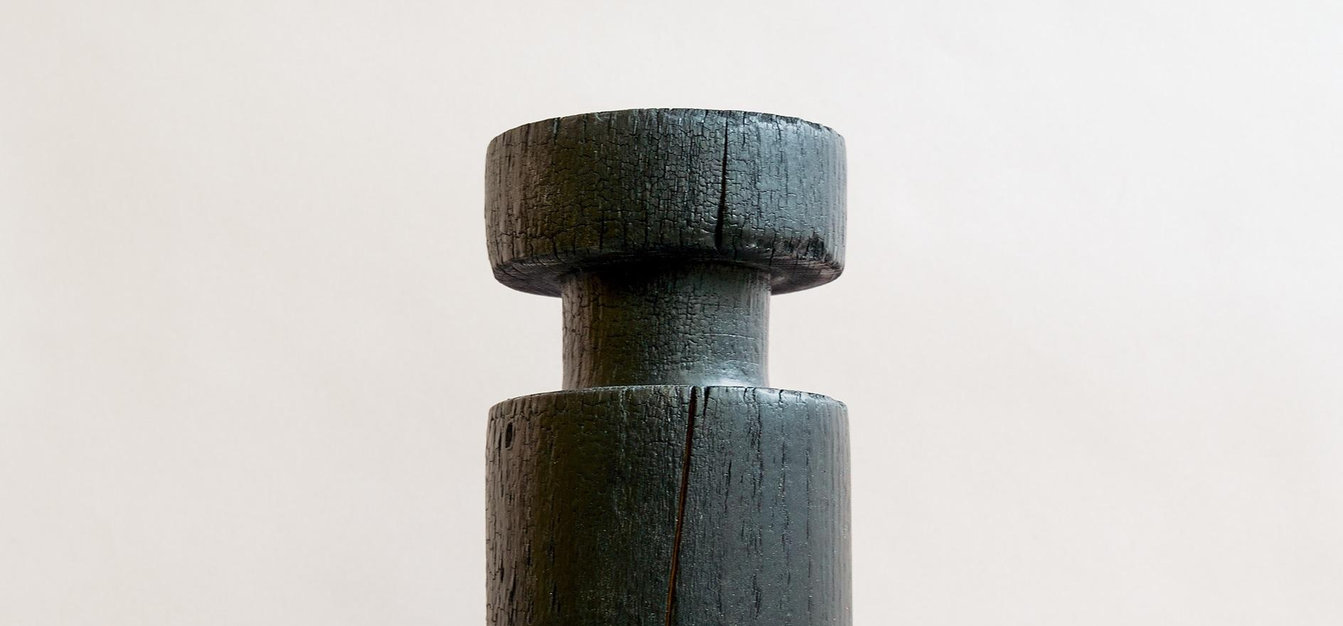 Post-Modern XL Revolved Burnt Beech Vase by Daniel Elkayam For Sale