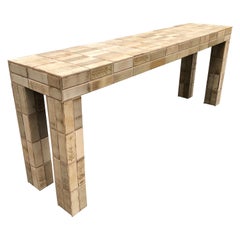 XL Roger Capron Style 1970'S Ceramic Tile Console Table Mid-Century Modern