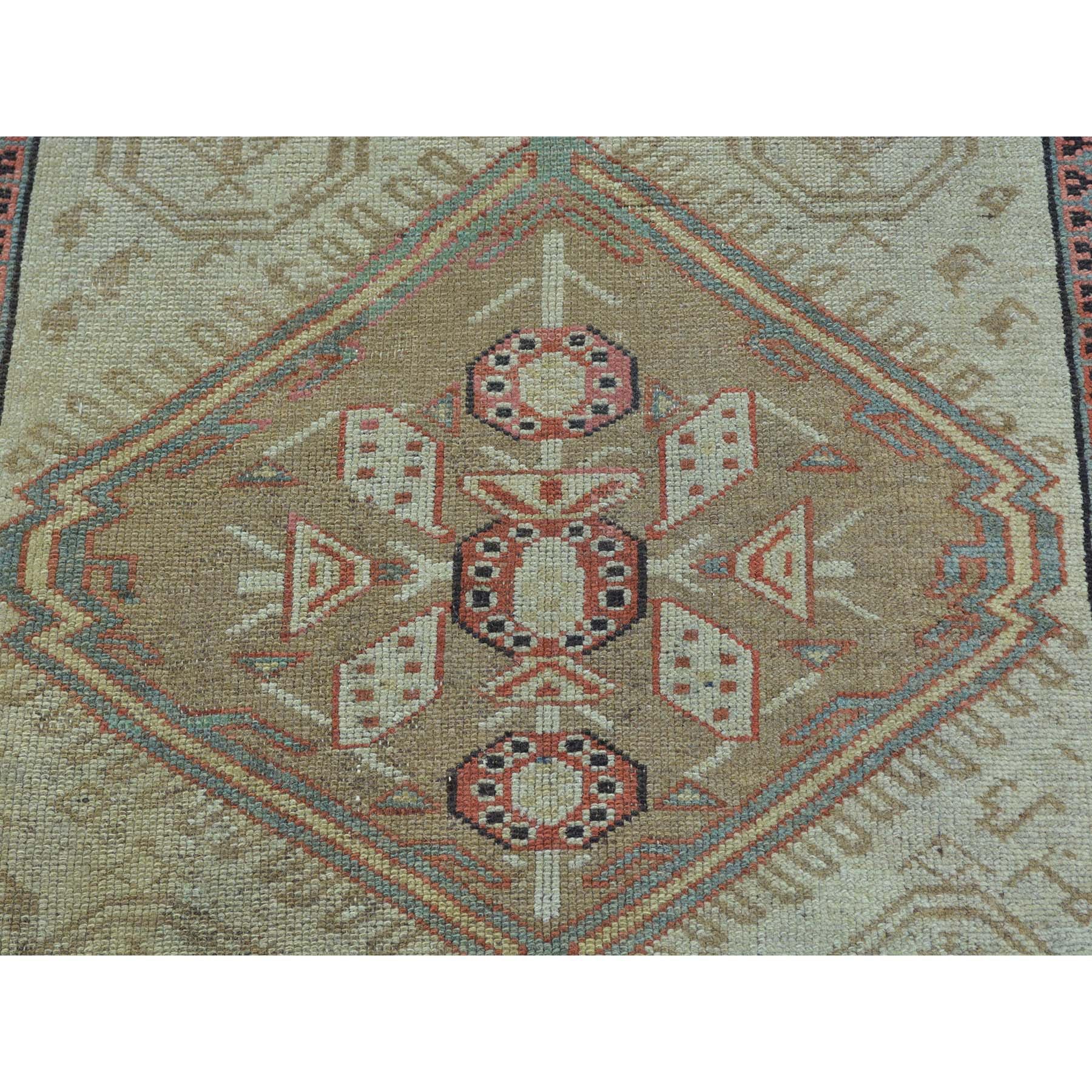 Hand-Knotted XL Runner Antique Persian Serab Mint Cond Pure Wool Rug, 3'1