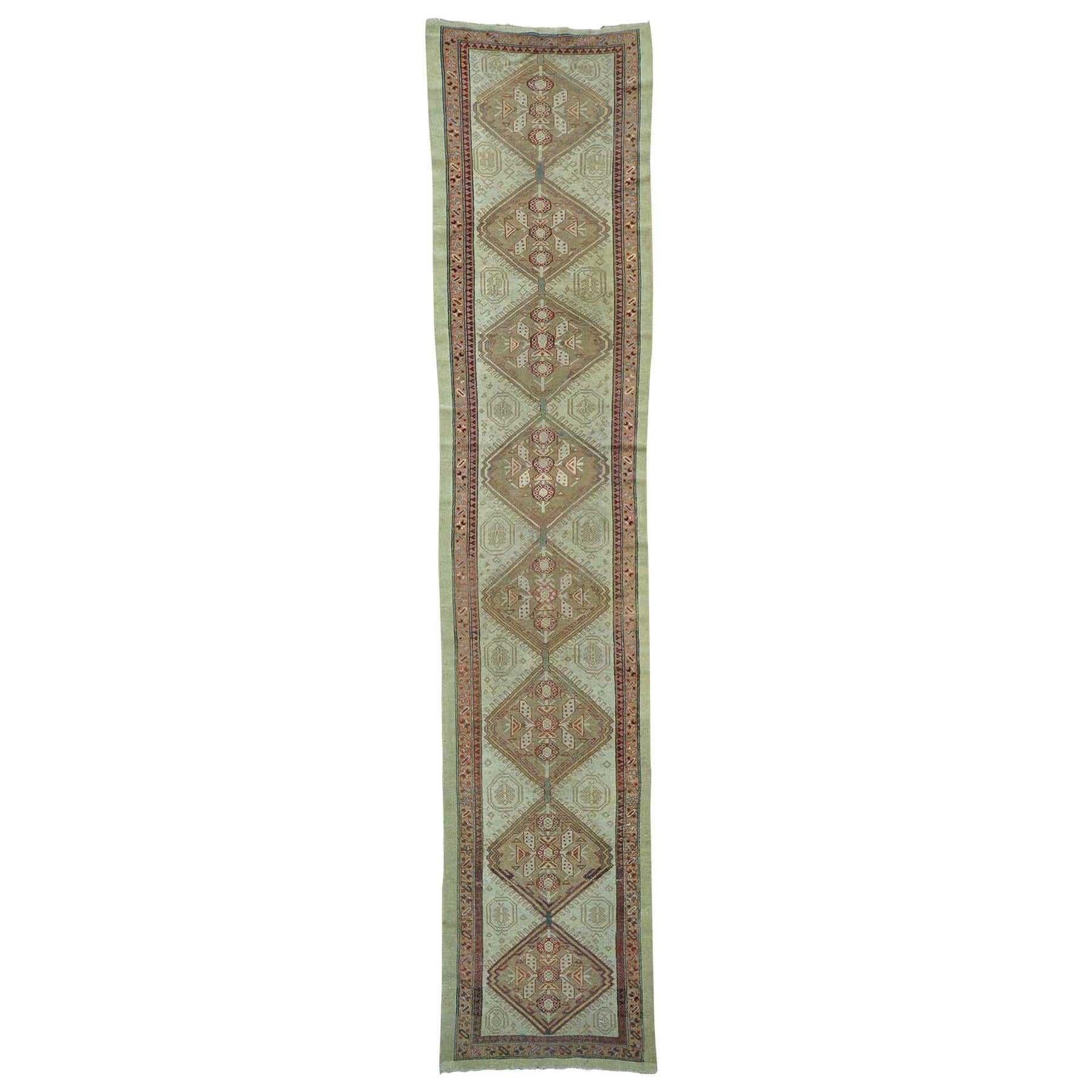 XL Runner Antique Persian Serab Mint Cond Pure Wool Rug, 3'1" x 14'3"