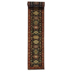 Extra Large Runner Hand Knotted 100 Percent Wool Karajeh Oriental Rug Extra Large Runner Hand Knotted 100 Percent Wool Karajeh Oriental Rug