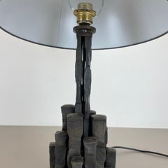 Lampe de bureau en fonte brutaliste XL de 14,5 kg, attribuée à Lothar Klute Allemagne, années 1970