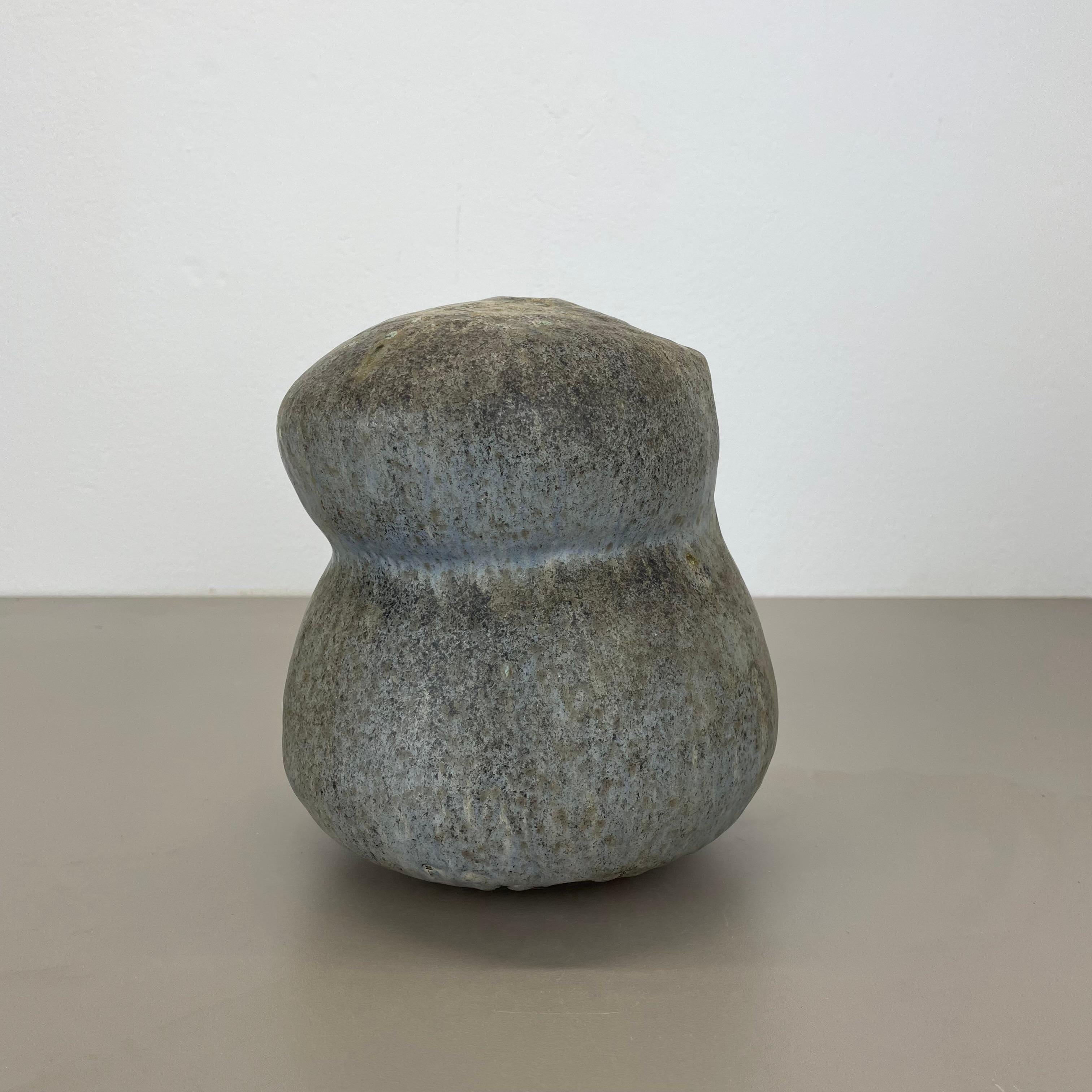XL Sculptural Studio Pottery Vase Object, Otto Meier, Worpswede, Germany, 1960s For Sale 11