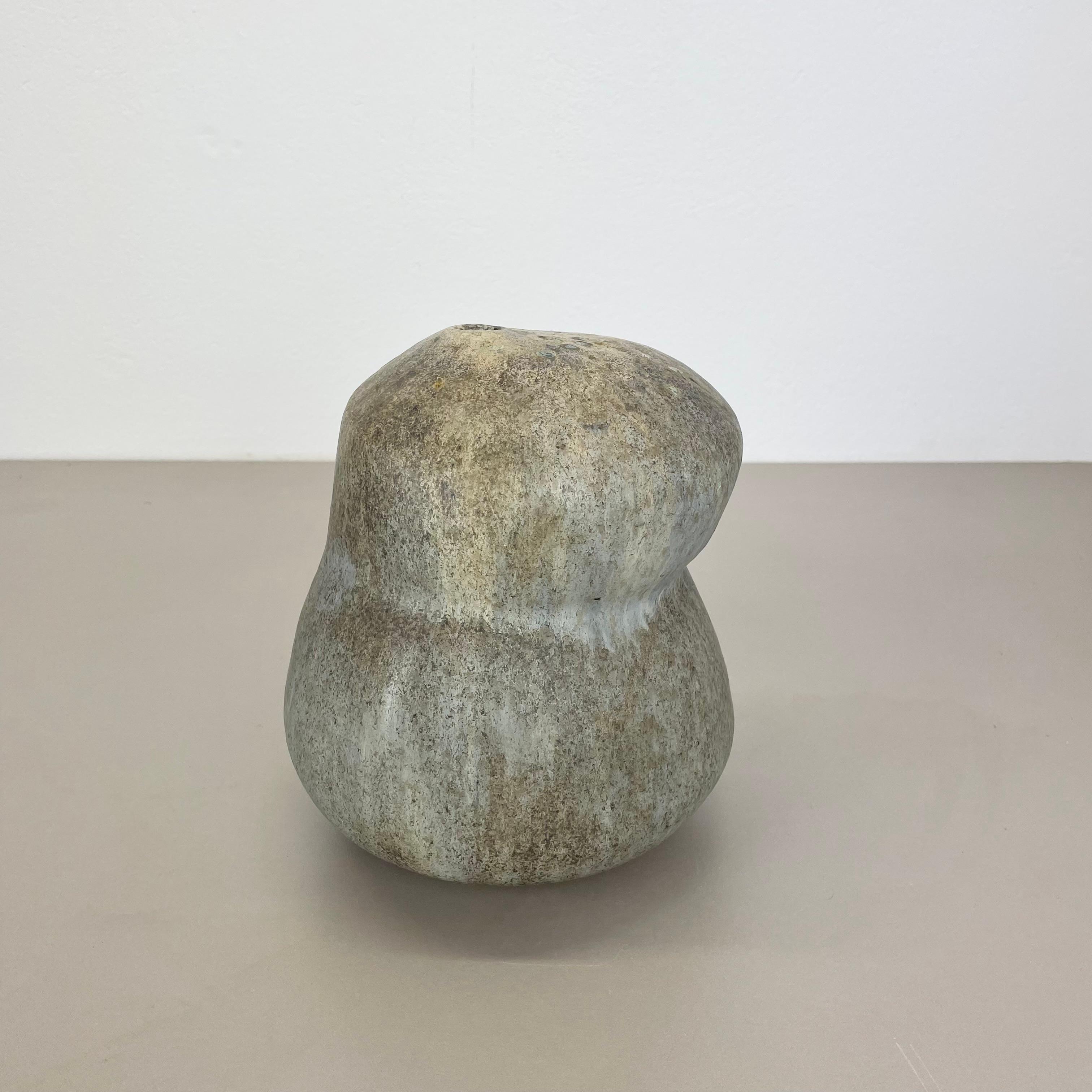 Allemand XL Sculptural Studio Pottery Vase Object, Otto Meier, Worpswede, Allemagne, années 1960
