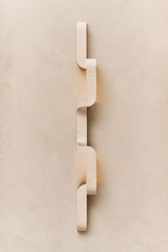 XL Serpentine Sconce in Saint Raphael Limestone by Farrah Sit