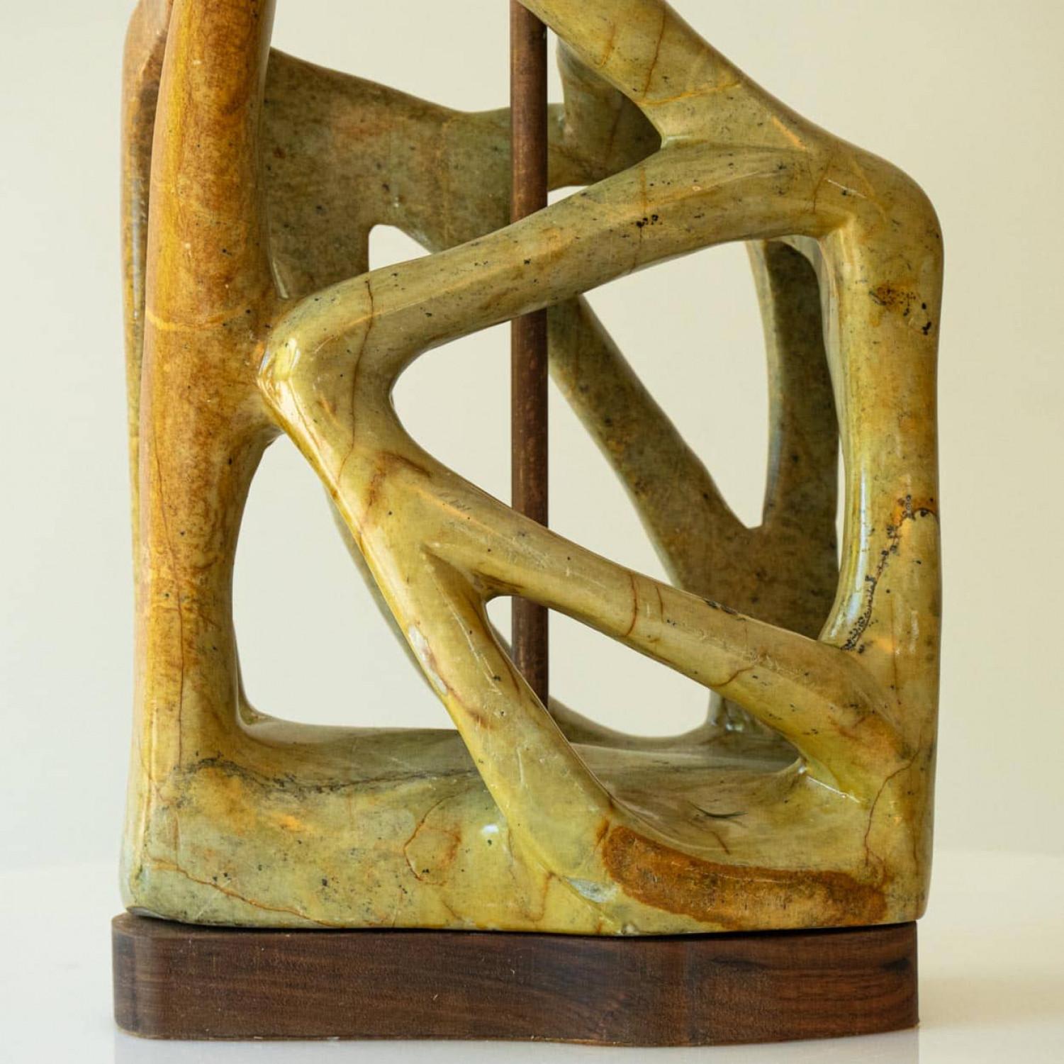 XL Serpentine Table Lamp, New Lampshade by R. Houben, 1970s In condizioni buone in vendita a Rijssen, NL