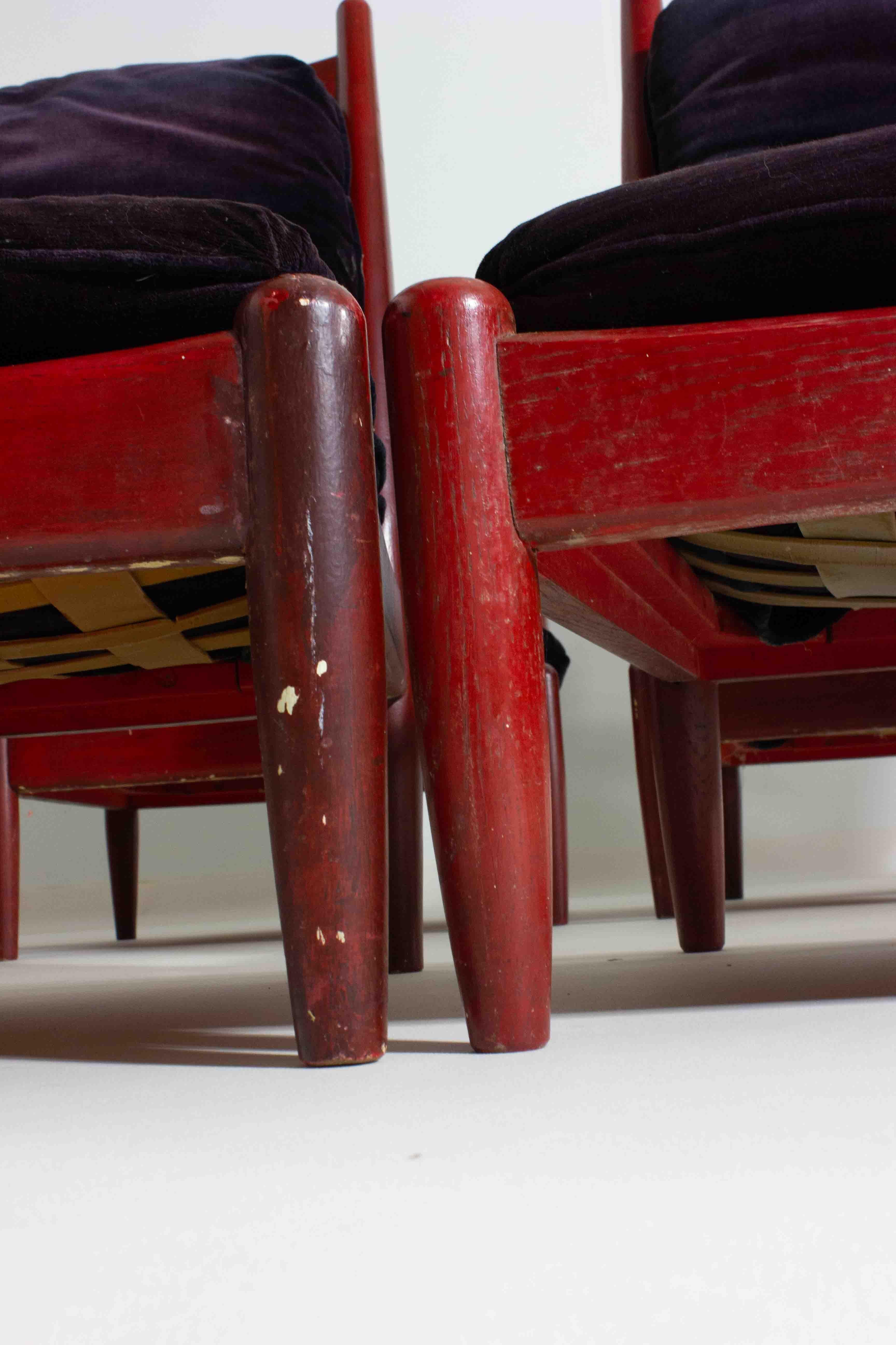 Set XL di 8 sedie da salotto di metà secolo e 2 tavolini da caffè, Belgio 1960 in vendita 1