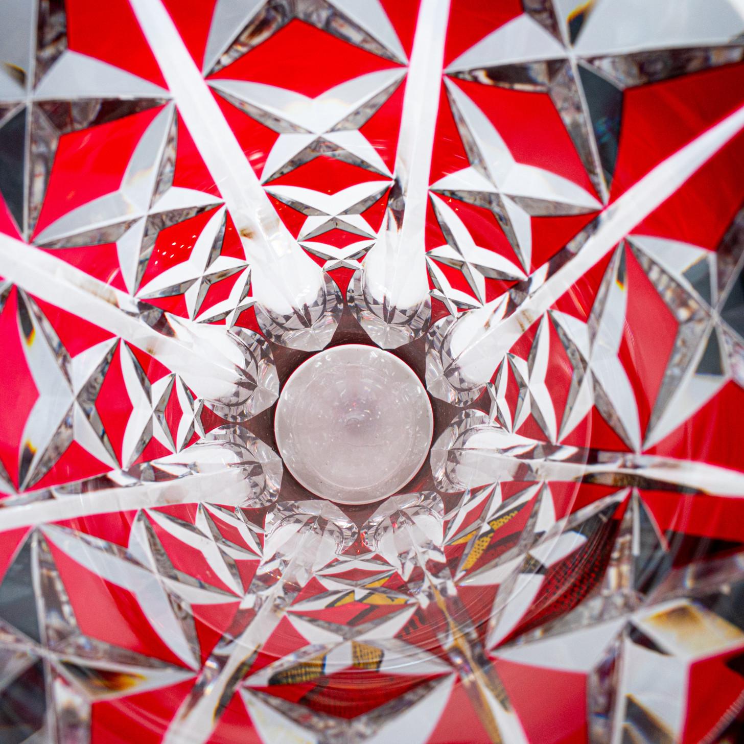 XL Set of Large Baccarat And Saint Louis Vases, Deep Red Crystal, France For Sale 9