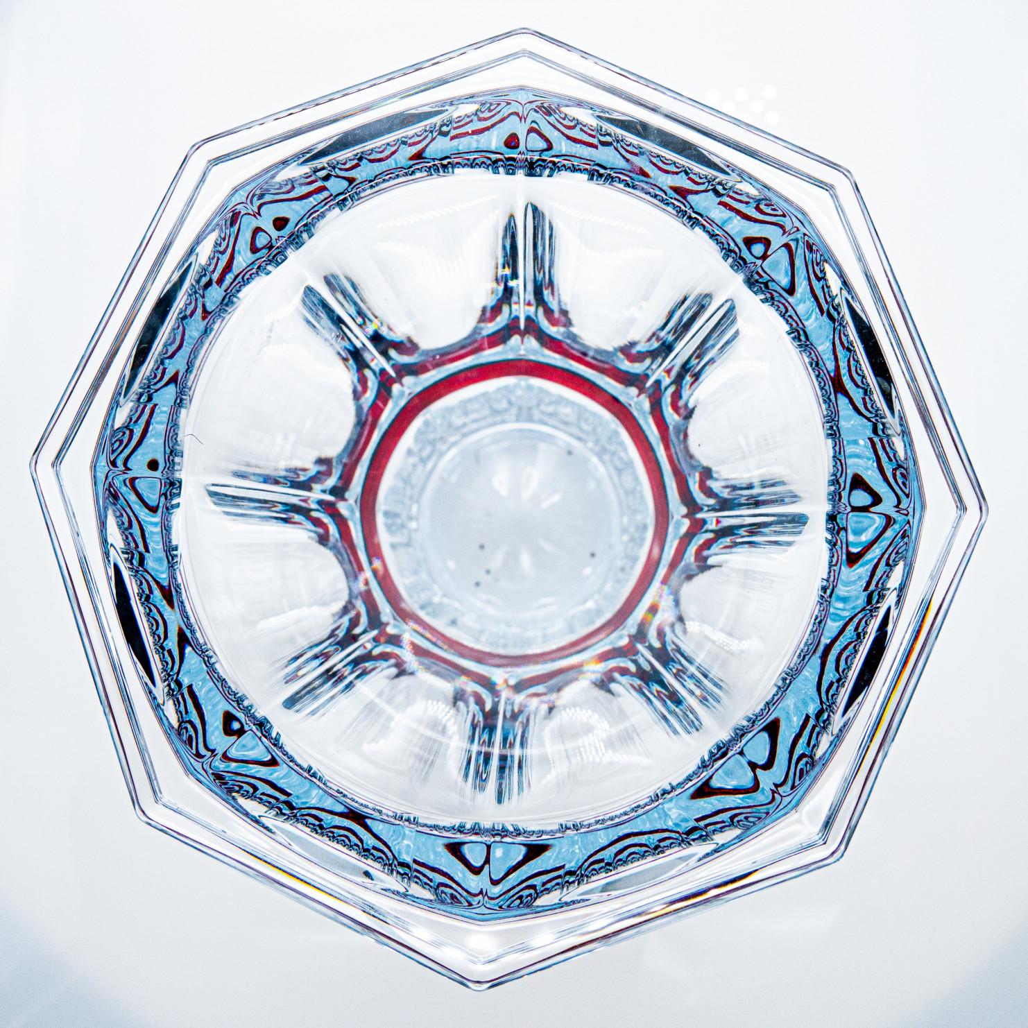 Hand-Crafted XL Set of Large Baccarat And Saint Louis Vases, Deep Red Crystal, France For Sale