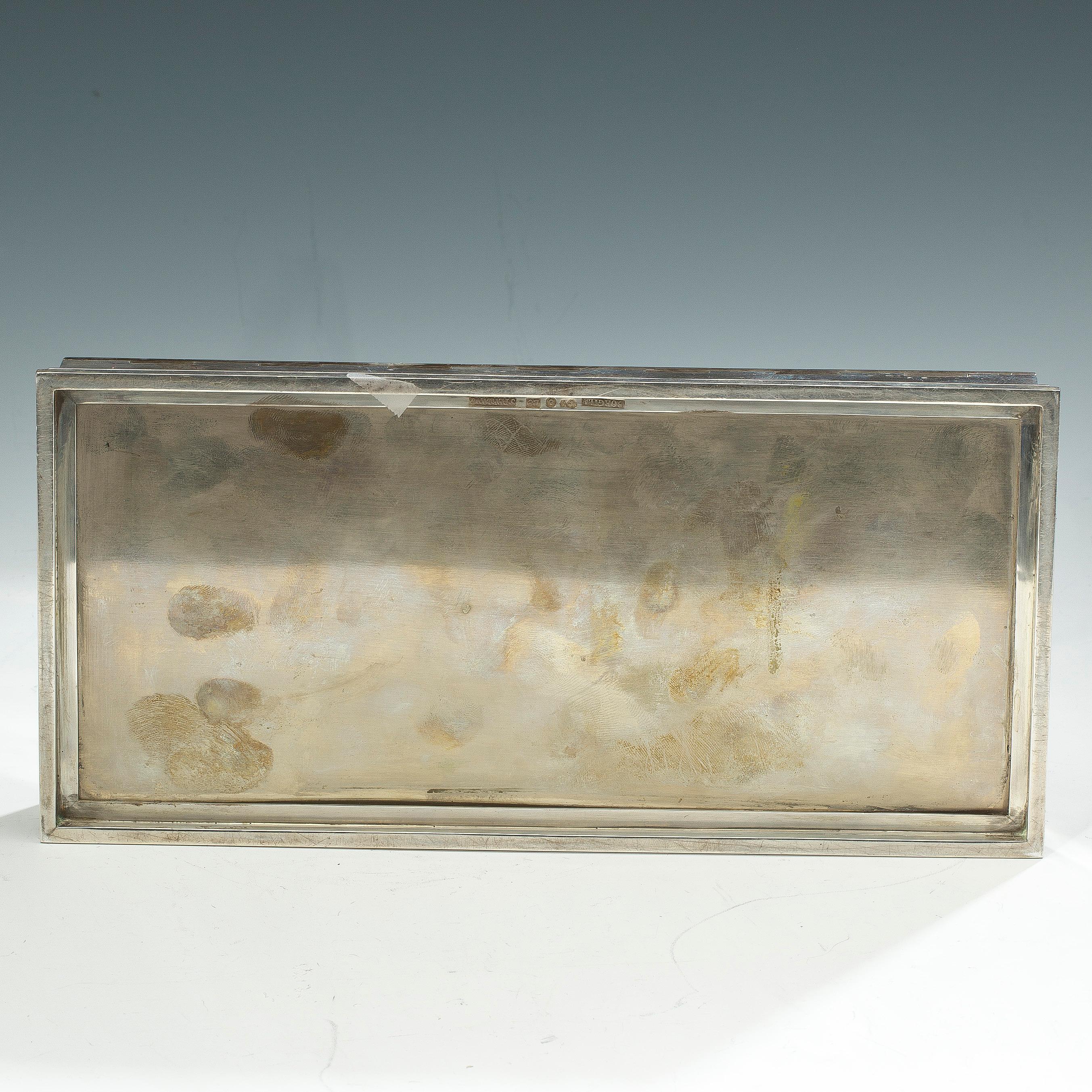 Atelier Borgia grande  Caja de Plata  made in Sweden 1960 Firmado Sueco en venta