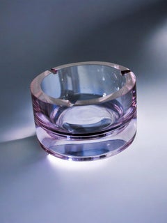 XL Sommerso pink ashtray by Seguso, Murano glass, Italy, 1970