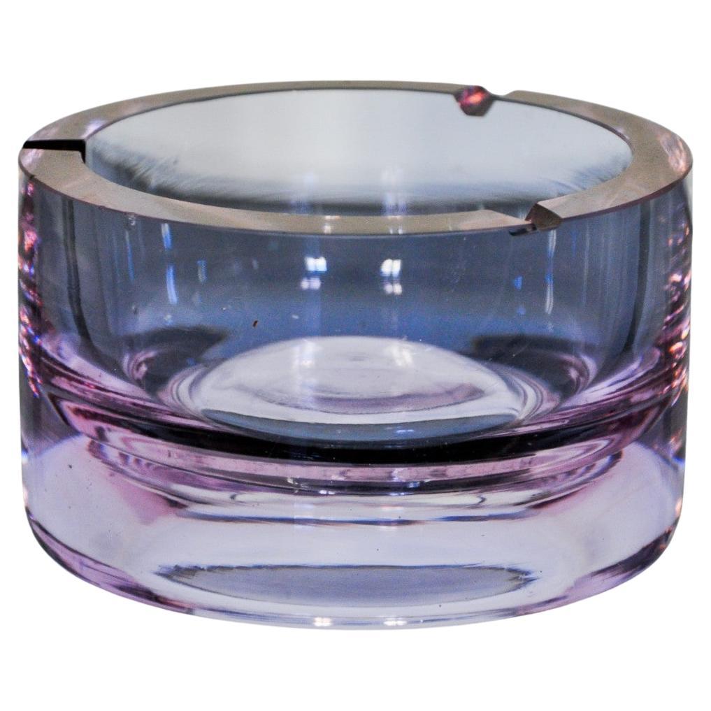 XL Sommerso pink ashtray by Seguso, Murano glass, Italy, 1970